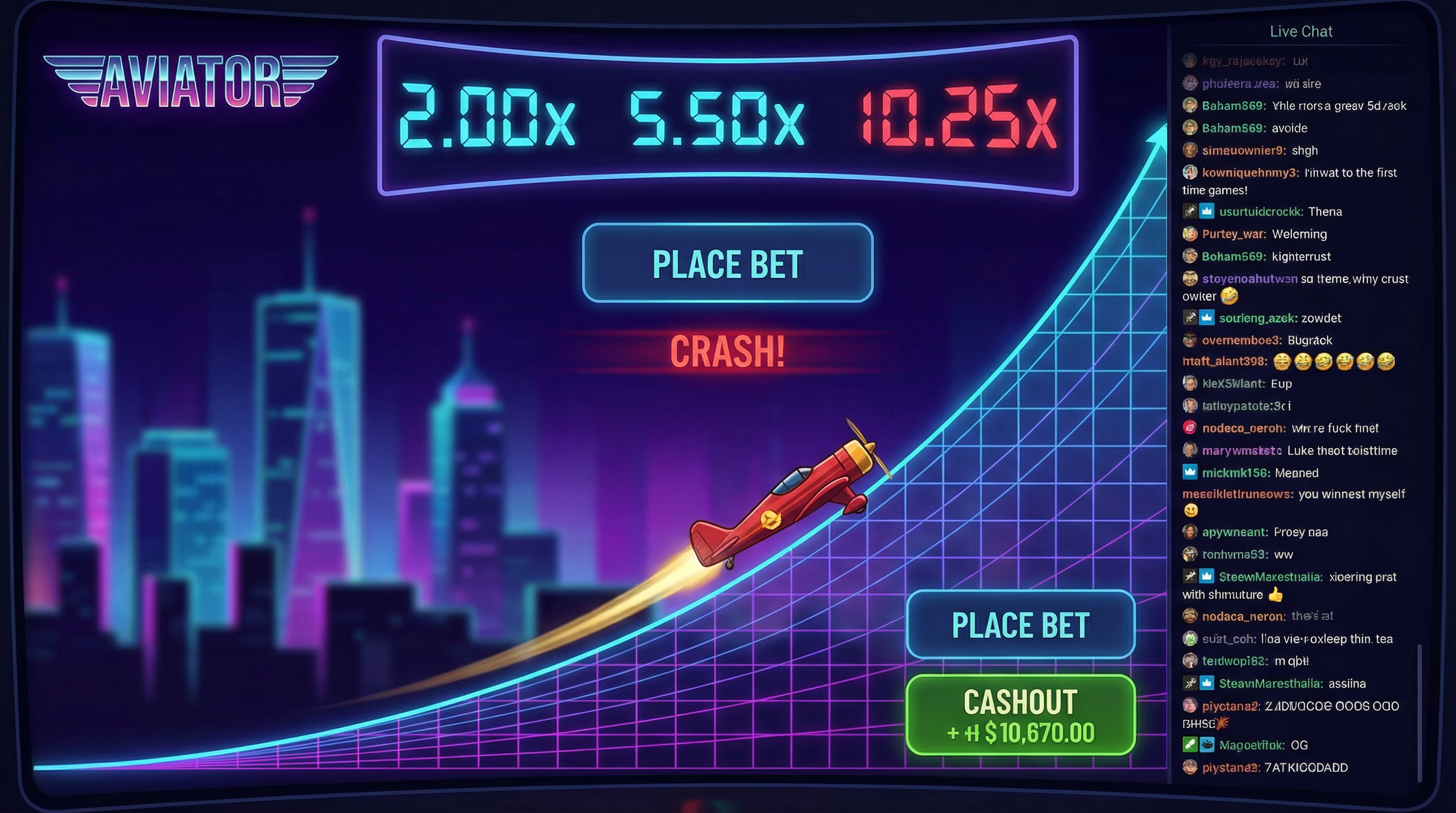 大发棋牌飞行员Crash游戏